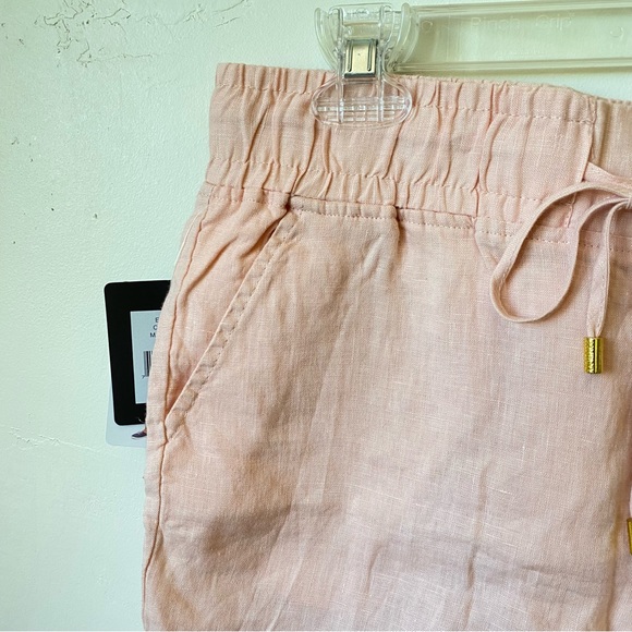 Ellen Tracy • 100% Linen Shorts in Champagne (light salmon pink) - Picture 4 of 8